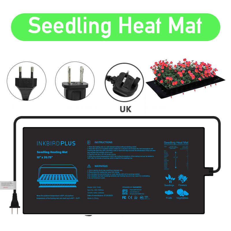 Seedling Heat Mat - 20.75x10CM ab/abd/İngiltere/AU tak fide isı Mat