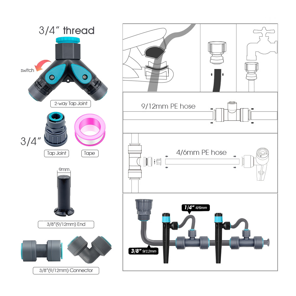 3/8 inç Bubbler Bahçe Sulama S - Irrigation Drip Tape incelemesi ve fiyatı