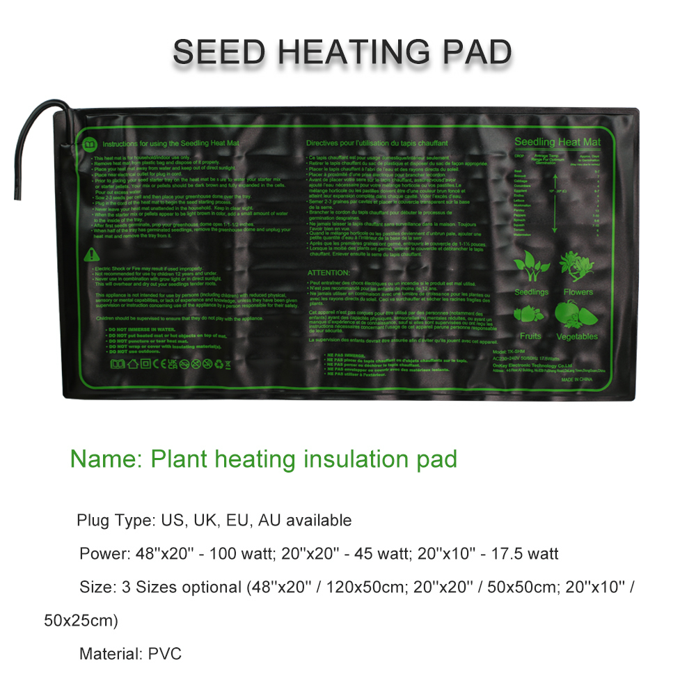Fide isıtma pedi 3 boyutları s - Seedling Heat Mat incelemesi ve fiyatı