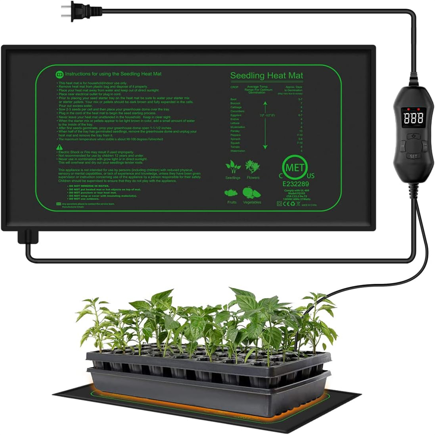 Dijital Termostatlı Fide Isıtm - Seedling Heat Mat incelemesi ve fiyatı